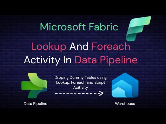 08 Microsoft Fabric Data Pipeline: How to Use Lookup and Foreach Activity in Data Pipeline