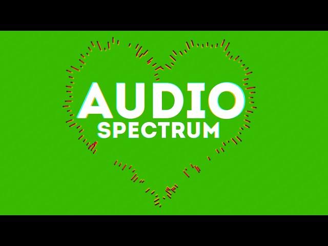 Green screen Heart Bit Love Audio Spectrum | Top audio spectrum video footage 4K
