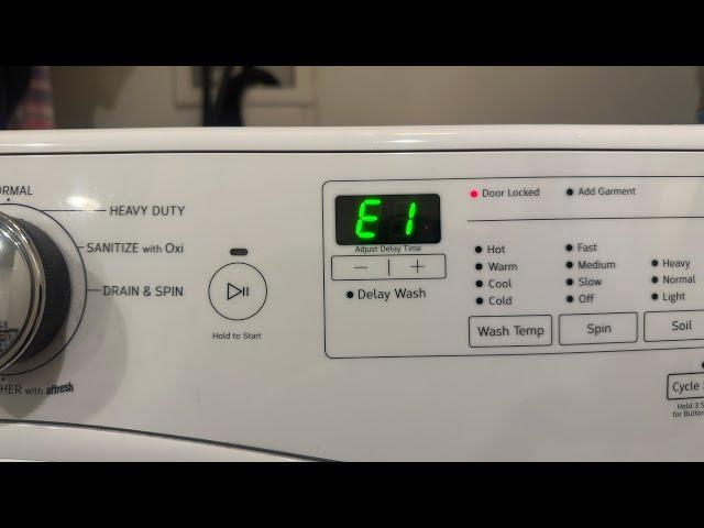 E1 F9 Error Code Fix Whirlpool Washer Pt.2