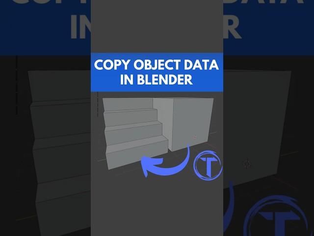 How to Copy Object Data from One to Another in one second in blender #blender3dmodelling #blender