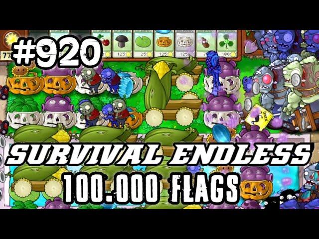 Plants vs Zombies Survival Endless 100000 Flags Part 920 | 18380 - 18400 Flags