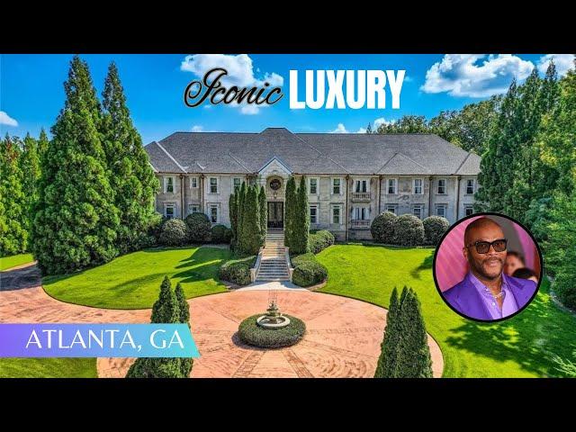 Inside Tyler Perry's Former 18,000 SQFT Mega Mansion on 11+ Acres w/Tennis Court + Saltwater Pool