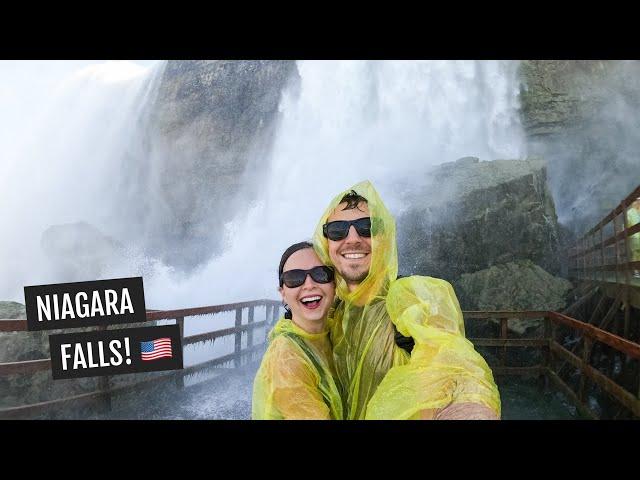 Our FIRST time at Niagara Falls (US side) | Maid of the Mist boat tour + Cave of the Winds!