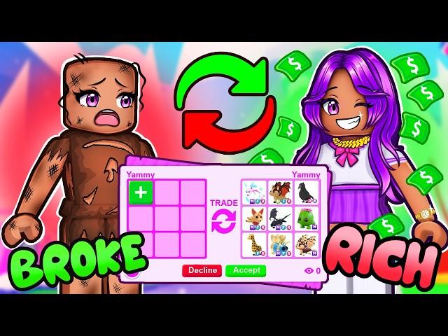 Rich vs Broke Challenge in Adopt Me! Who Wins EVERYTHING? 