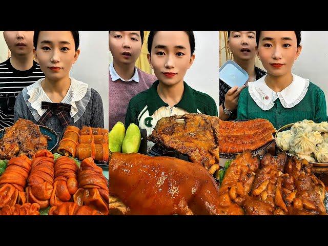 Satisfying Eating Show | Glazed Meat, Spicy Noodles & More! Massive Saucy Meats and Rich Flavors!