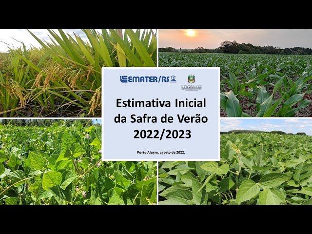 Divulgação da safra de verão 2022/2023