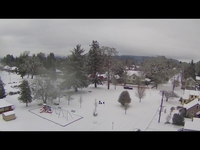 Forest Grove, Oregon in the snow, 2021-02-13