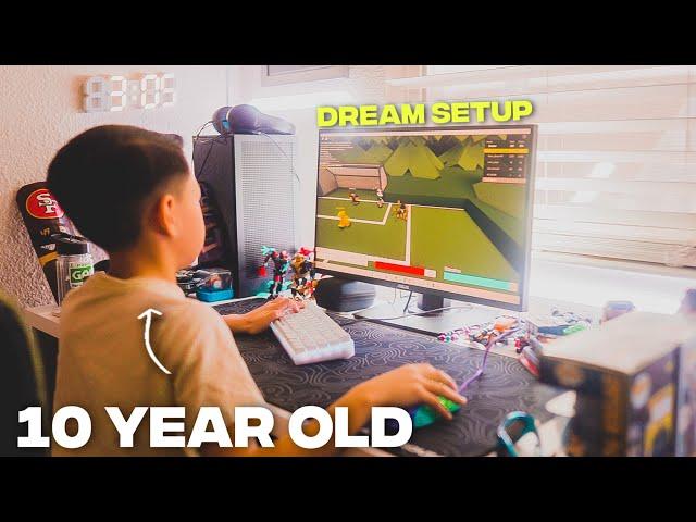 Transforming My 10 Year Old Brother's Gaming Setup Into His DREAM SETUP..