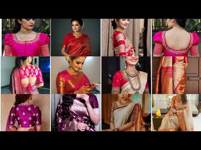 Top 10 Banarasi Blouse Designs / Brocad Blouse Designs / Silk saree Blouse Designs