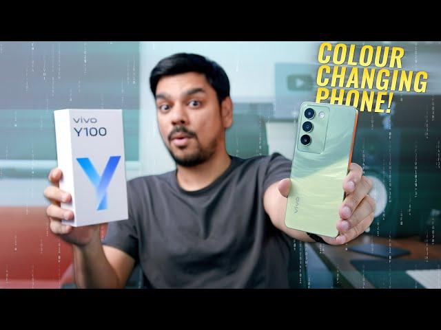 Vivo Y100 Unboxing and Quick Review | Colour changing design, 80W charging, AMOLED display