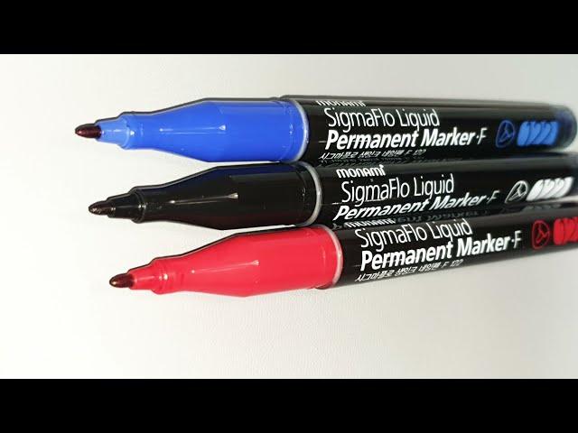 #모나미 시그마플로 [생잉크] [네임펜] • F 122 / [monami] SigmaFlo Liquid Permanent Marker • F 122