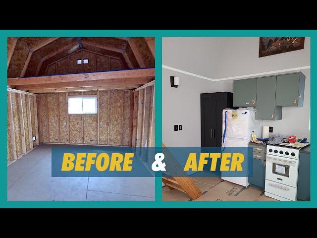 Converting a Tuff Shed into a Tiny House |  DIY Summer project | Glamping in style