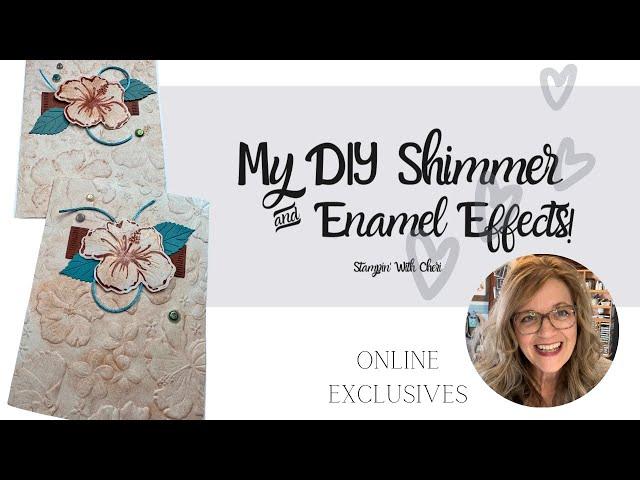 MUST SEE! My DIY Shimmer With ADDED Enamel Effects! Happy Hibiscus