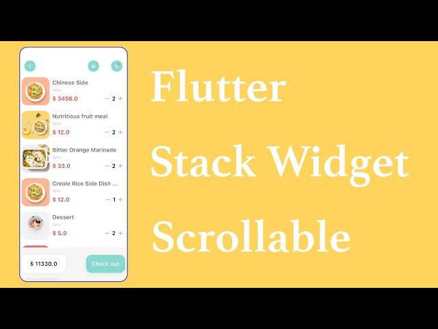 Make Flutter Stack Positioned Scrollable