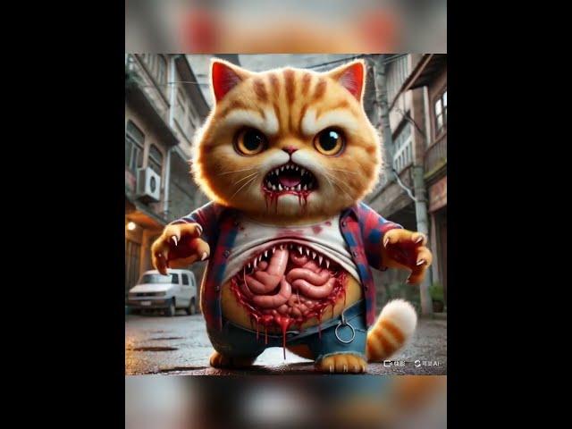 喵喵贪吃变身丧尸王|| #cat #cute #catcute #funny #cutecat #story