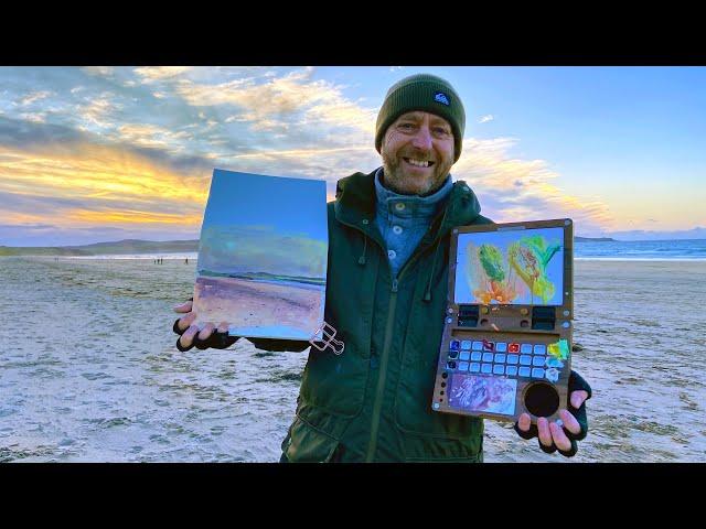 Plein Air Sketch with Casein in Cornwall, using the Lightwish Painting Box