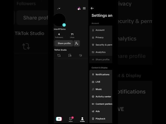 How to turn on Dark mode on tiktok android