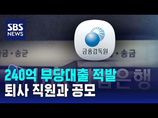 240억 부당대출 적발…퇴사 직원과 공모 / SBS