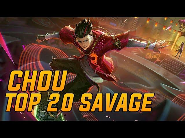 CHOU TOP 20 SAVAGE MOMENTS 2022 • MOBILE LEGENDS BANG BANG