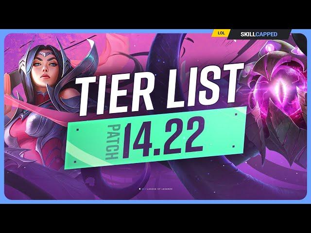 NEW TIER LIST for PATCH 14.22 - League of Legends