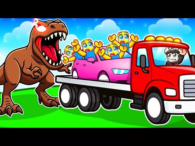 SAVING EVERYONE from a DINOSAUR ATTACK in ROBLOX