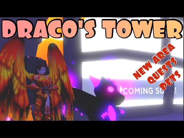 Draco's Tower Update in Pet Swarm Simulator New Area Quests Pets and CODES