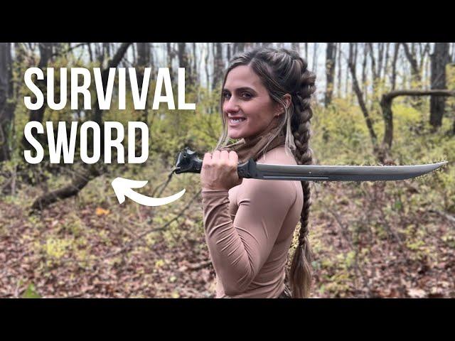 Testing a Survival SWORD + Bushcraft Knives