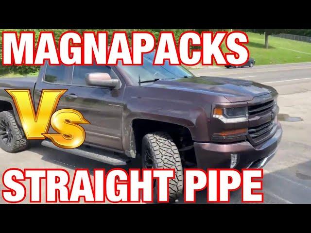 Chevy Silverado 5.3L: MAGNAFLOW MAGNAPACKS Vs STRAIGHT PIPES!