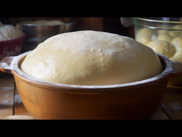 The dough is like fluff Universal yeast dough is easier than ever. Dough in 5 minutes for any baking