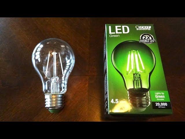 FEIT 4.5watt Green Filament LED Light Bulb