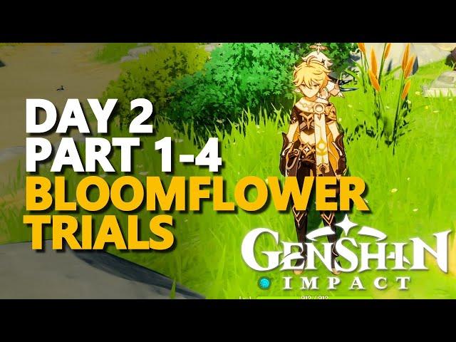 Bloomflower Trials DAY 2 Part 1-4 Genshin Impact