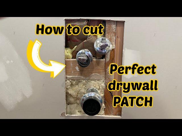 How to cut or patch drywall around pipes or difficult places