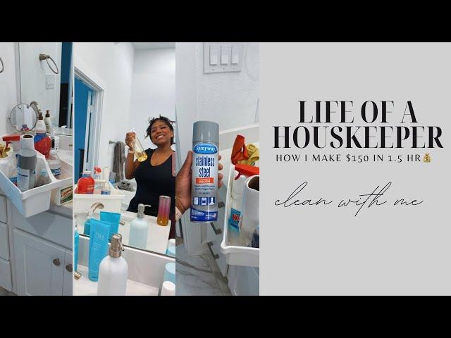 *NEW* WORK life of a HOUSEKEEPER || CLEANING MOTIVATION || HOW TO MAKE $150/HR