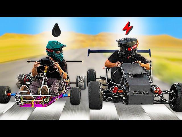 Gas vs Electric Go Kart // Race Track POV (200cc vs 20,000w)