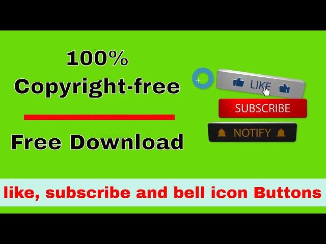 like subscribe and bell icon video green screen download copyright free | free download.