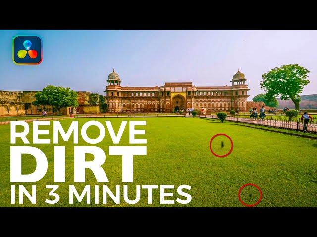 Camera LENS or SENSOR DIRT remove from your shot in 3 minutes on DaVinci  Resolve