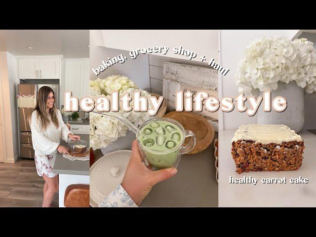 DAYS IN THE LIFE | healthy grocery haul, bake with me, + fertility chat!