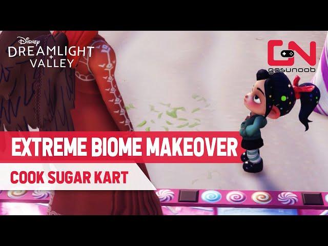 Extreme Biome Makeover in Dreamlight Valley - How to Cook Sugar Kart Parts: Tail, Seat and Wheel