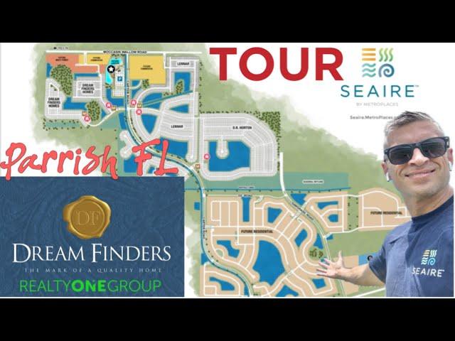 SEAIRE Dream Finders Homes New Construction Lagoon Community Tour in Parrish FL