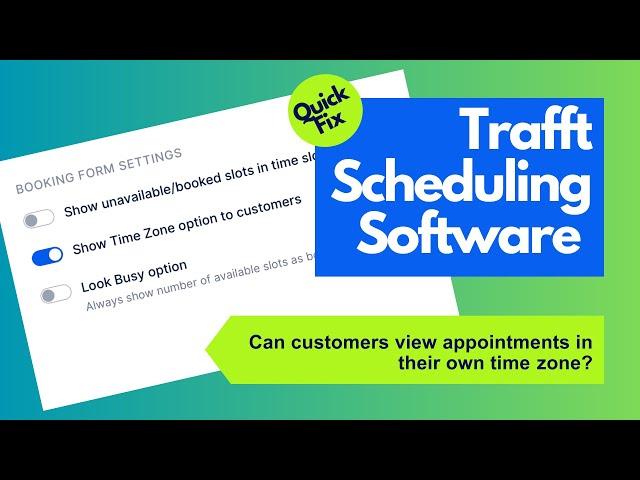 Trafft Booking Website: Display Time Slots In Customers' Time Zones