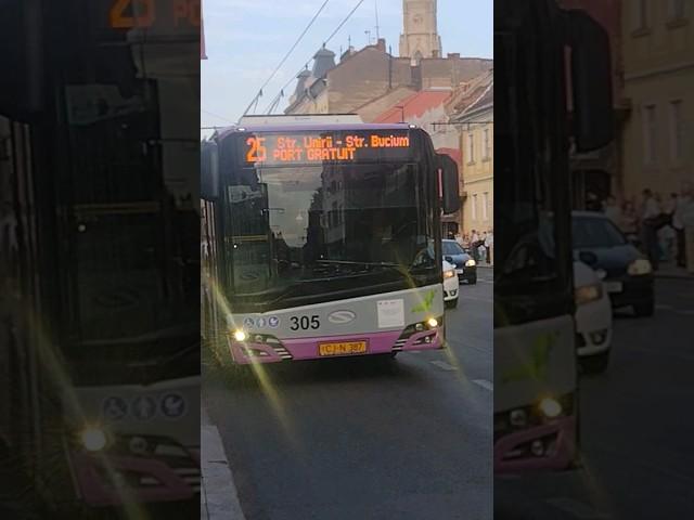 (șofer de miliarde) Troleibuz Solaris Trolino 18 #305 pe linia 25 (@eurotransBC18STB)