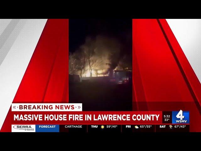 Massive house fire in Lawrence County