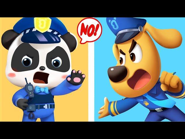 Who is the Best? Sheriff Kiki or Sheriff Labrador - Help Them & Catch the Bad Guys - Babybus Games