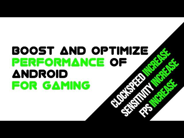 How to boost and optimize Android performance for Gaming #BoostCPU