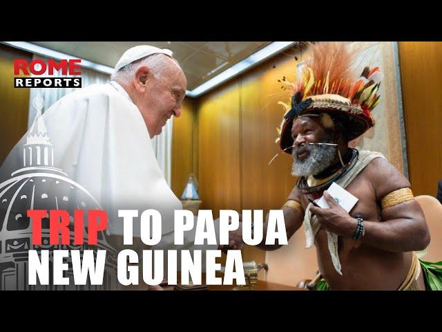 Pope prepares for trip to Papua New Guinea by meeting with indigenous leader