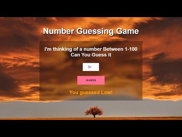 Guess Number Game Using HTML CSS & JS | Web Dev Wizard