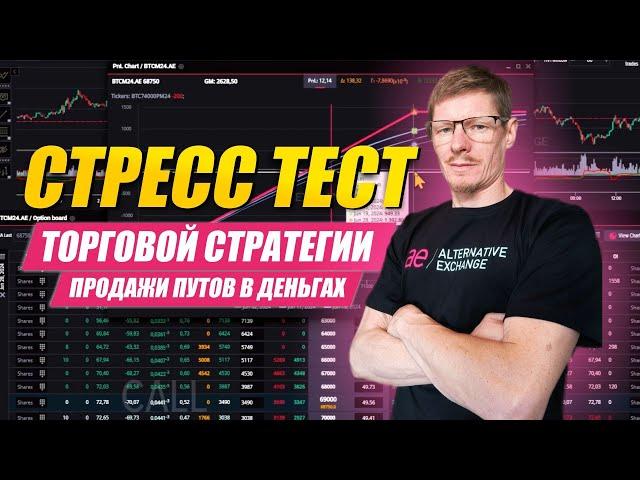 СТРЕСС ТЕСТ и Риски торговой стратегии Продажи опционов пут в деньгах. Биржевые Опционы 2024