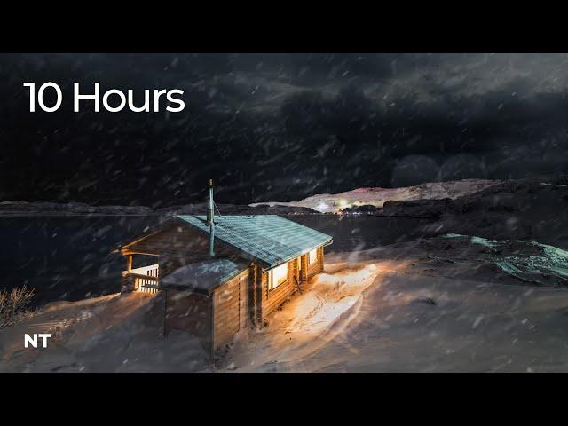 Blizzard Snowstorm Cabin | Howling Wind & Falling Snow Sounds for Sleeping Instantly: White Noise