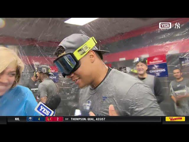 Juan Soto speaks on hitting clutch 3-run homer to advance the Yankees to the World Series