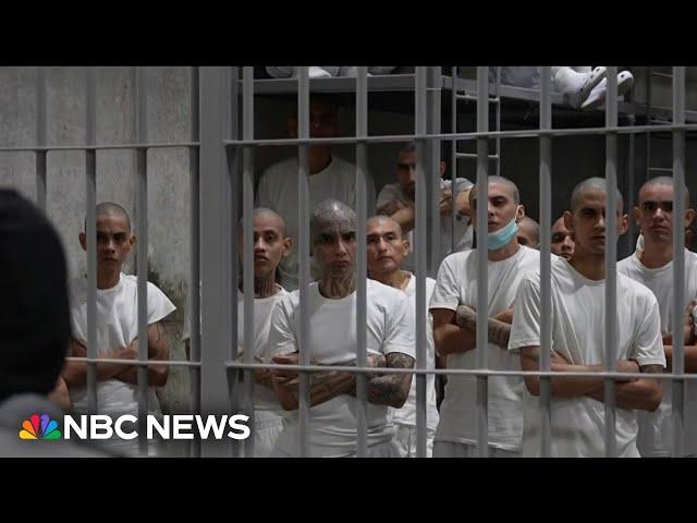 Rare look inside El Salvador's mega prison